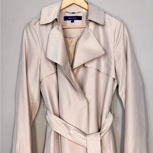COLE HAAN Stone Trench Coat w/Belt